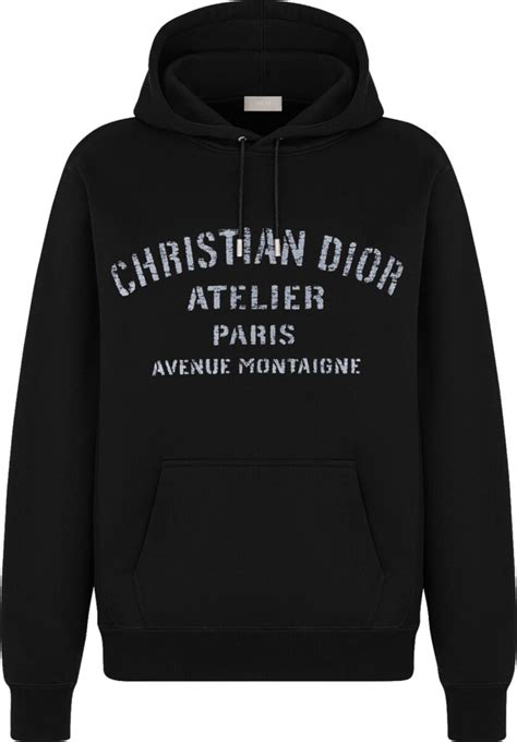 dior mens hoodie black